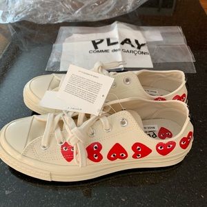 Comme Des Garcons Converse White 8 NWT Authentic